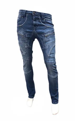 Slim-Straight Jeans #Matrix - Blue
