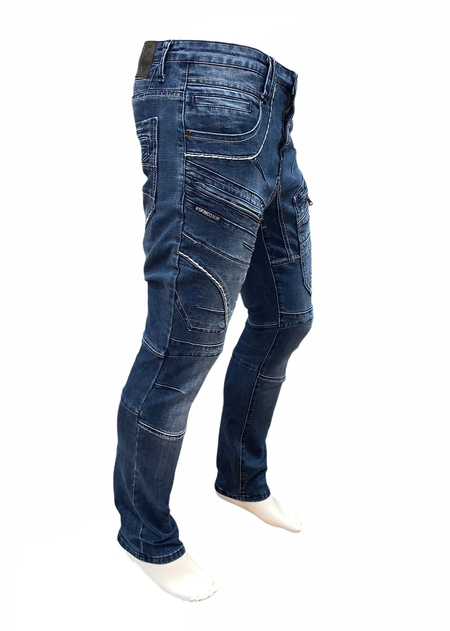 Slim-Straight Jeans #Matrix - Blue