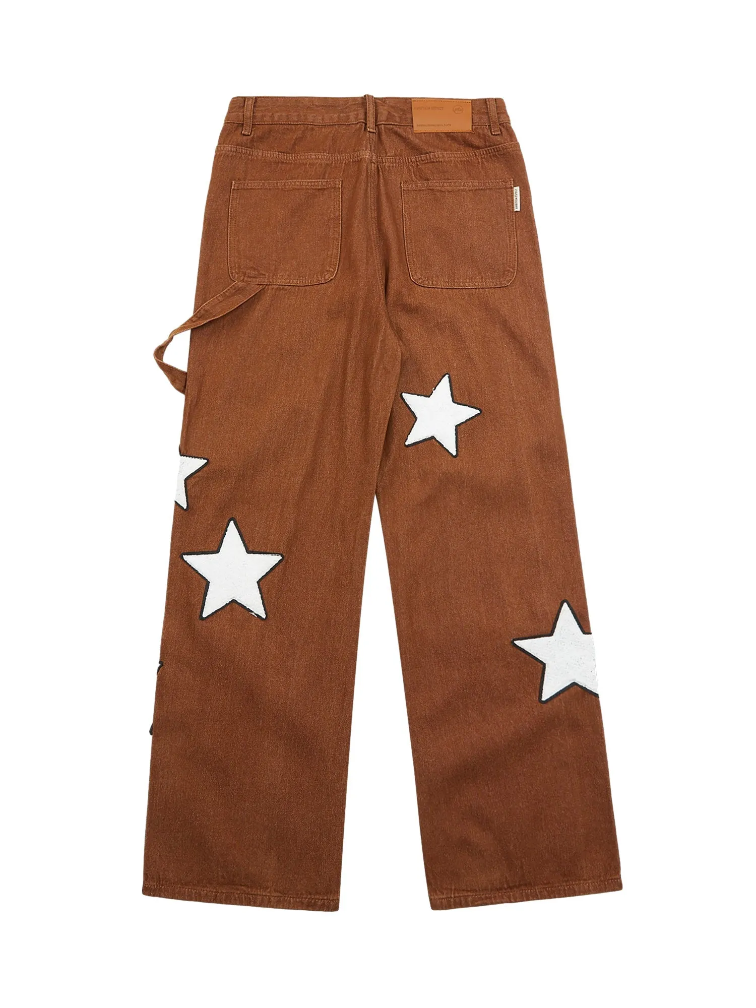 Sneakerhill American Retro Embroidered Five-pointed Star Jeans