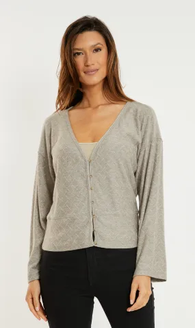 Stitched Cardigan Button Down