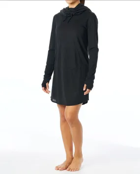 TYR WOMENS ZOE HOODED DRESS BLACK