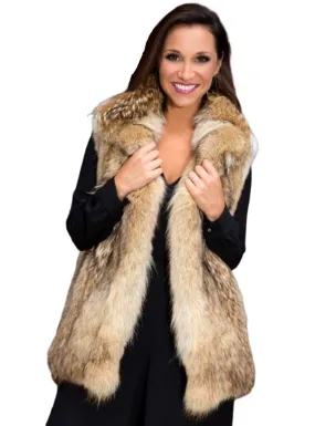 Premium USA-Made Custom Coyote Fur Vest