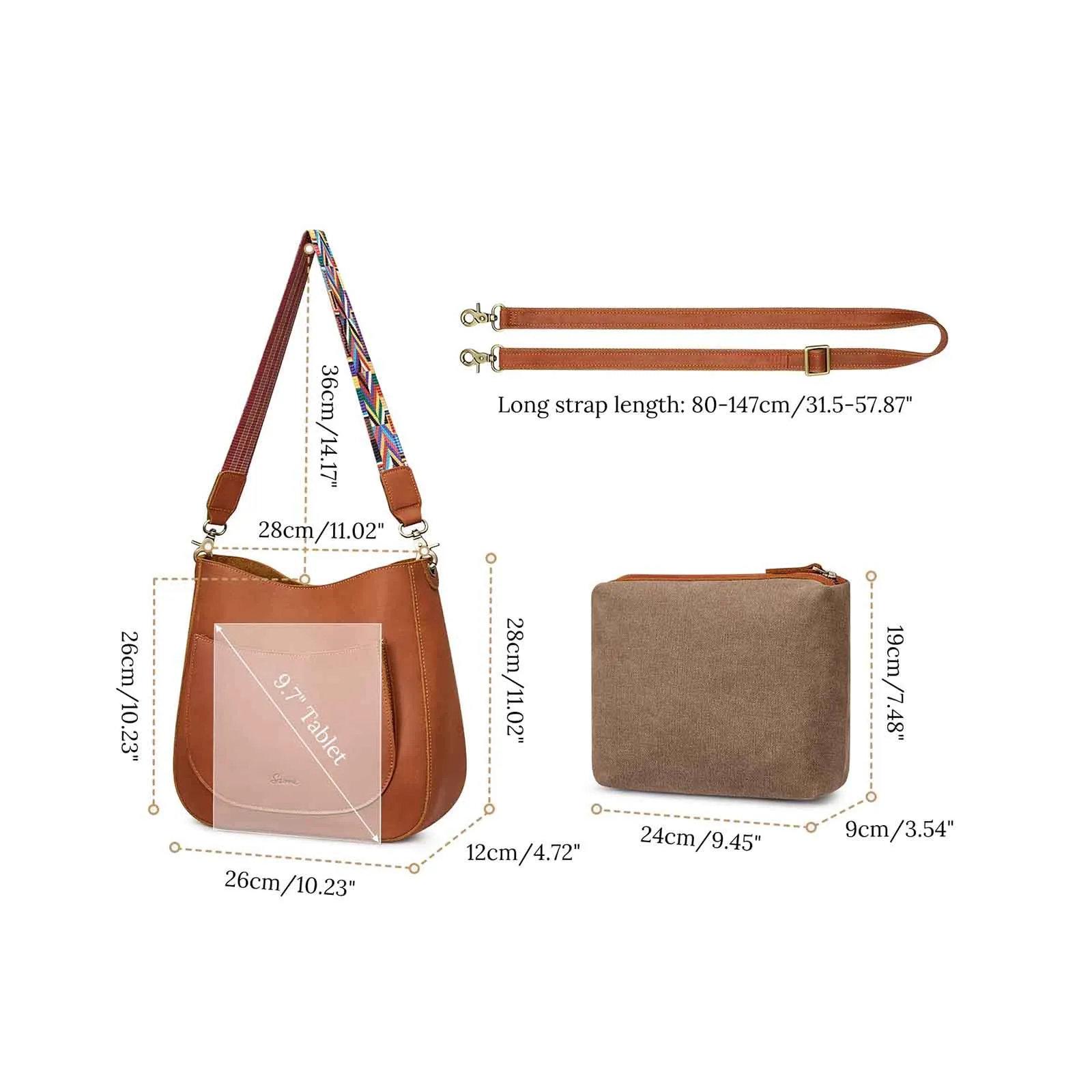 Women Genuine Leather Hobo Bag