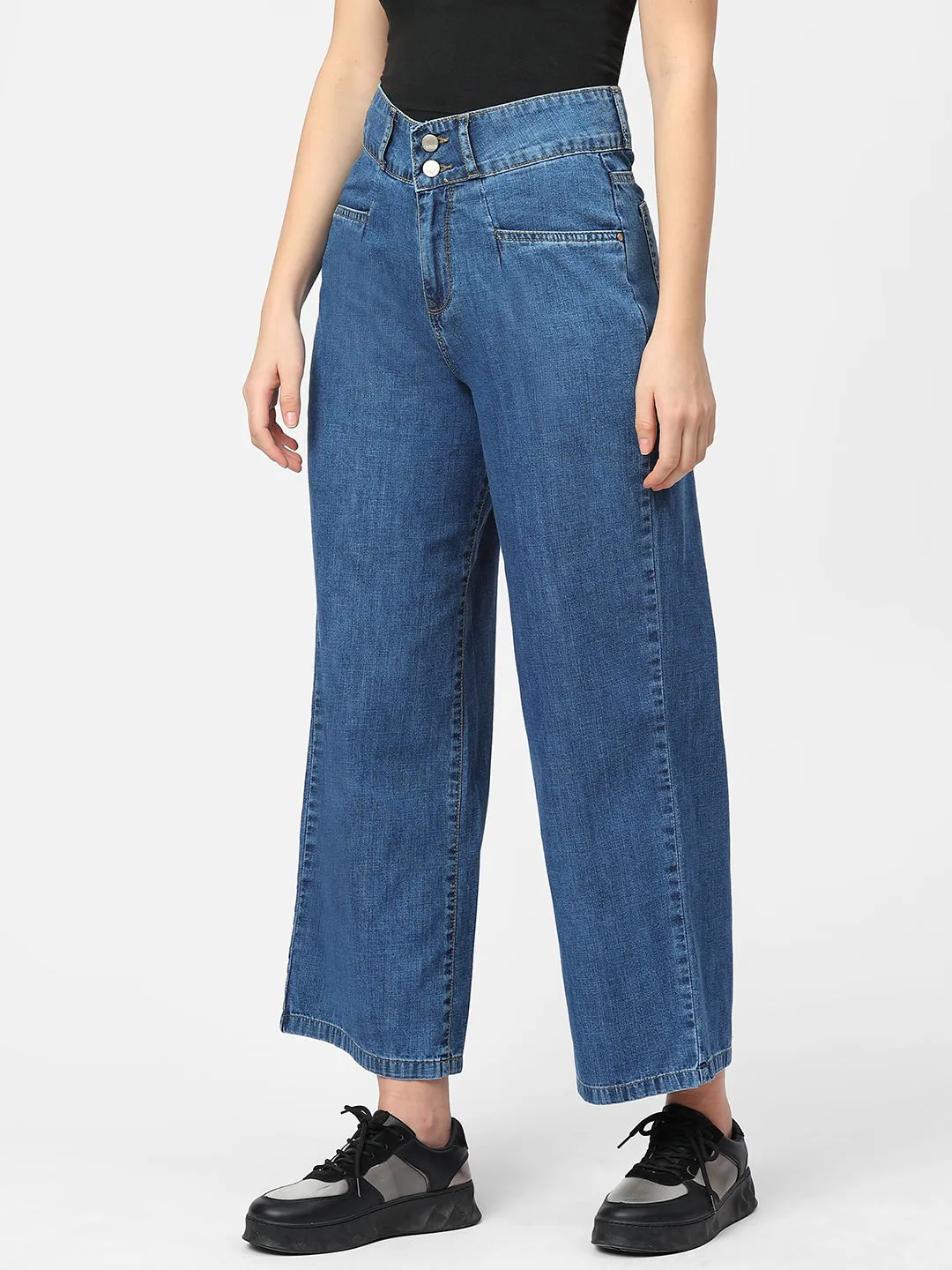 Women High-Rise Wide Leg Jeans