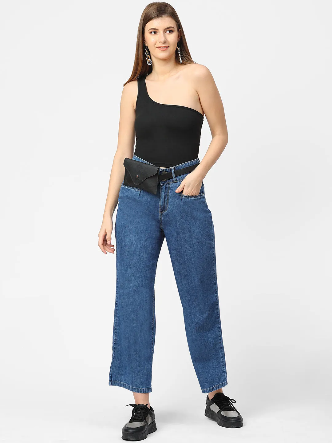 Women High-Rise Wide Leg Jeans