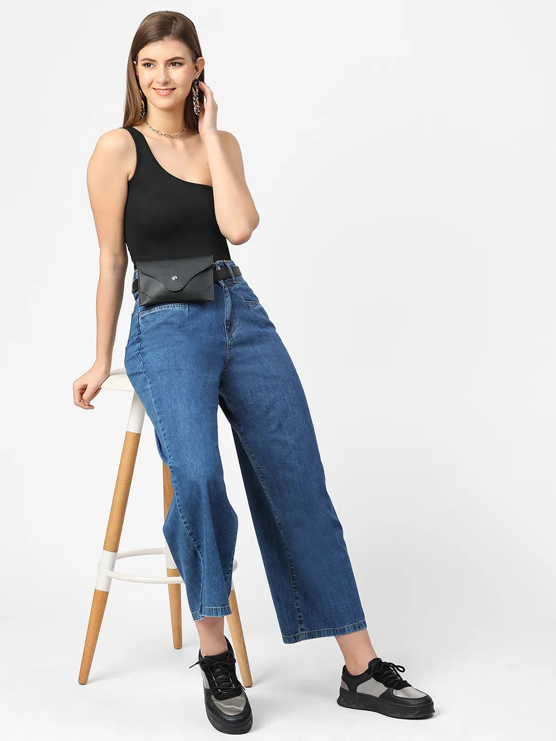Women High-Rise Wide Leg Jeans