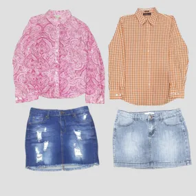 Y2k Cotton Blouse & Mini denim skirts