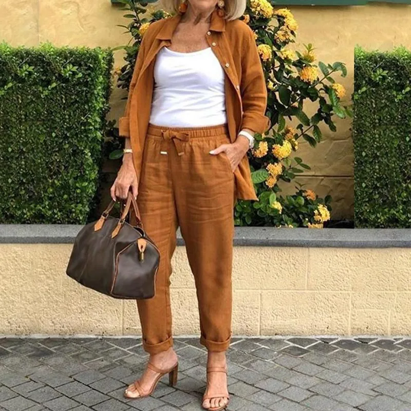 Zélie | Cotton and Linen Shirt and Pants Set